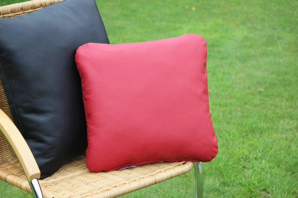 Leather lounge cushion