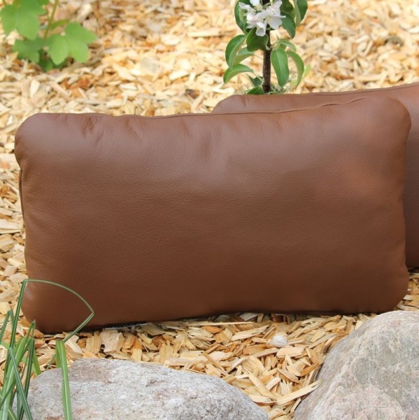 Leather back cushions