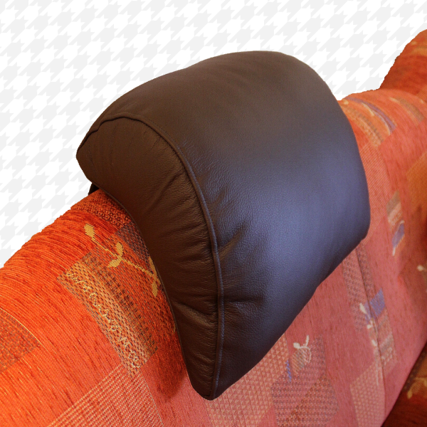 Leather neck cushion "High-back" with weight